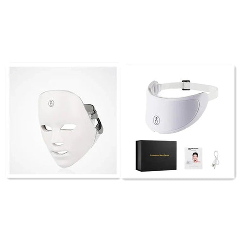 Mandotos Skin Rejuvenation Facial Beauty Device showing sleek handheld device with LED light panel for skincare treatment