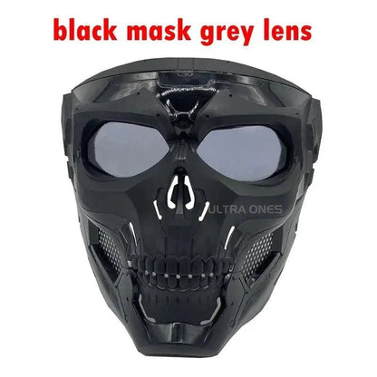 Mandotos Skull Tactical Sports Mask with adjustable straps and breathable fabric for active outdoor use.