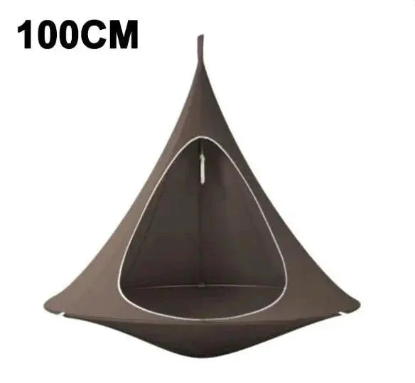 Mandotos SkyNest hanging hammock chair with soft fabric and sturdy support, perfect for relaxing indoors or outdoors.