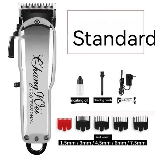 Mandotos Sleek Precision Trimmer Clipper showing a close-up of the ergonomic handle and sharp cutting blades.