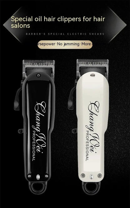 Mandotos Sleek Precision Trimmer Clipper showing its sharp blades and compact design for precise grooming.