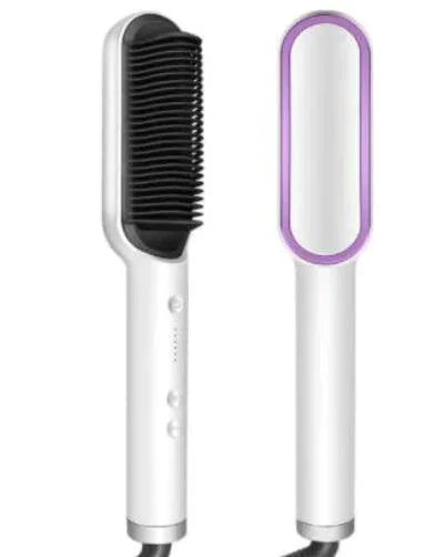 Mandotos SleekStyle electric comb with ergonomic handle and stainless steel teeth for easy styling and grooming.
