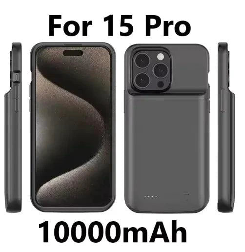 Mandotos Smart Clip-On Power Bank attached to a smartphone, portable charging device with compact design and clip attachment.