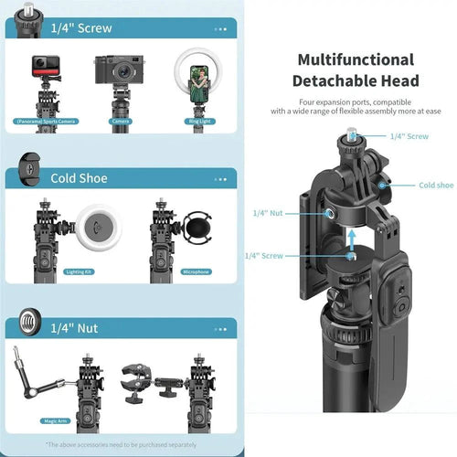MANDOTOS Smart Tracking Camera Stand with adjustable mount and sleek design for secure, stable camera positioning.