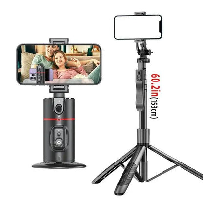 Mandotos Smart Tracking Camera Stand with adjustable mount and sleek black design for secure camera positioning.