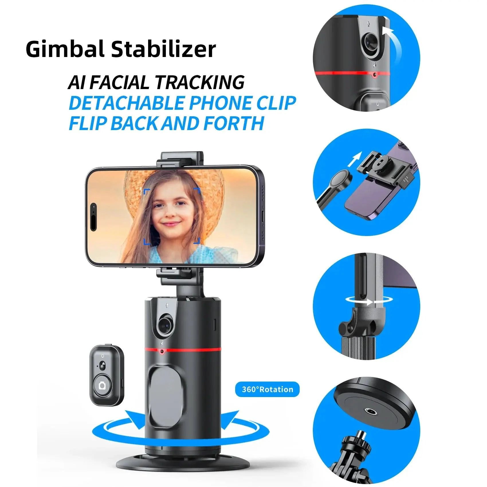 Mandotos smart tracking camera stand with adjustable mount and sturdy base for secure camera positioning and smooth tracking.