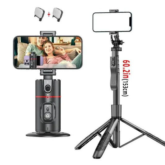 Mandotos smart tracking camera stand with adjustable tripod and mounting base for stable outdoor or indoor use