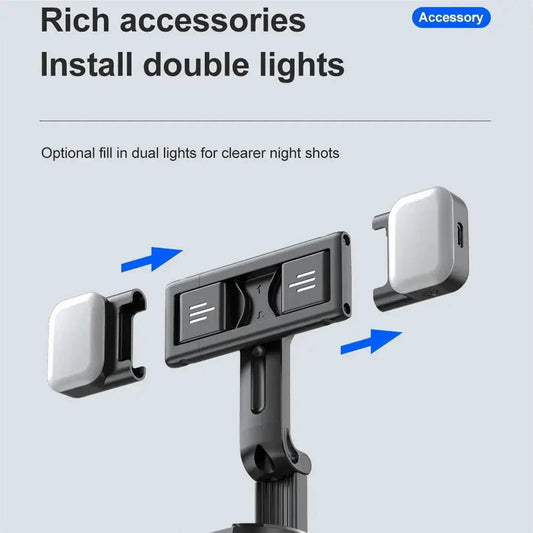 Mandotos smart tracking camera stand with adjustable arms and mounting bracket for stable camera setup and smooth tracking.