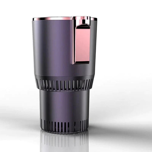 Mandotos SmartTemp Auto Cup Holder with temperature control for cars, showing digital display and adjustable temperature settings.