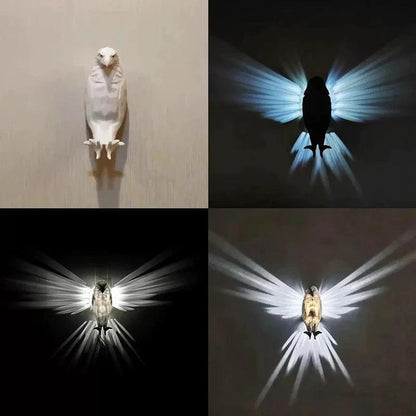Mandotos Soaring Eagle Wall Light with detailed eagle design and warm illumination, ideal for decorative wall lighting.