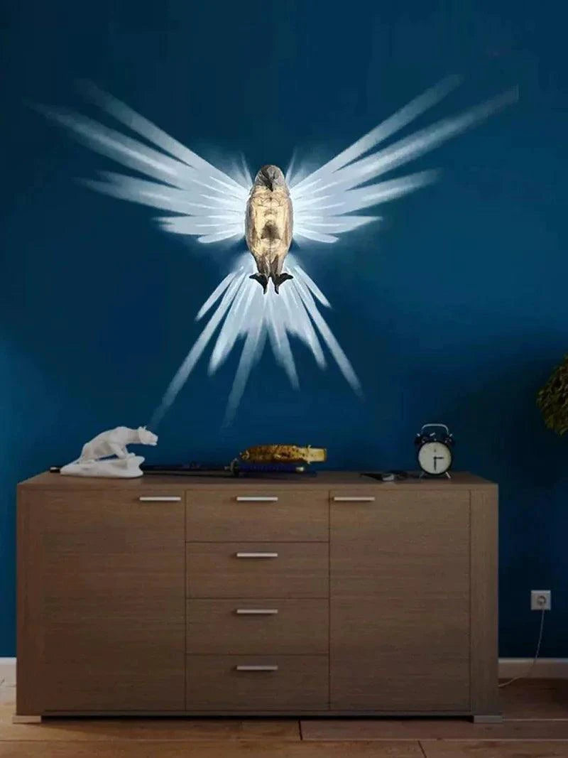 Mandotos Soaring Eagle Wall Light featuring a detailed eagle design and warm illumination for indoor or outdoor decor.