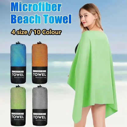 Mandotos Speedy Absorb Microfiber Towel spread out, showing its lightweight, quick-drying fabric ideal for travel and outdoor use.
