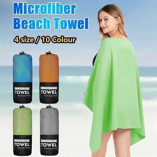 Mandotos Speedy Absorb Microfiber Towel spread out, showing its lightweight, quick-drying fabric ideal for travel and outdoor use.
