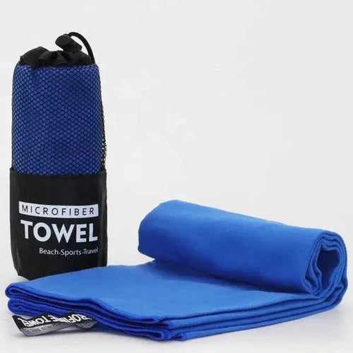 Mandotos Speedy Absorb Microfiber Towel laid flat, showcasing its lightweight, soft fabric ideal for quick-drying and travel use.