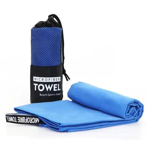 Mandotos Speedy Absorb Microfiber Towel spread out, showing its lightweight, soft fabric ideal for quick drying and travel use.
