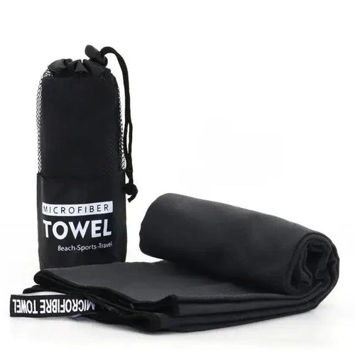 Mandotos Speedy Absorb Microfiber Towel spread out, showing its soft, lightweight fabric ideal for quick-drying and travel use