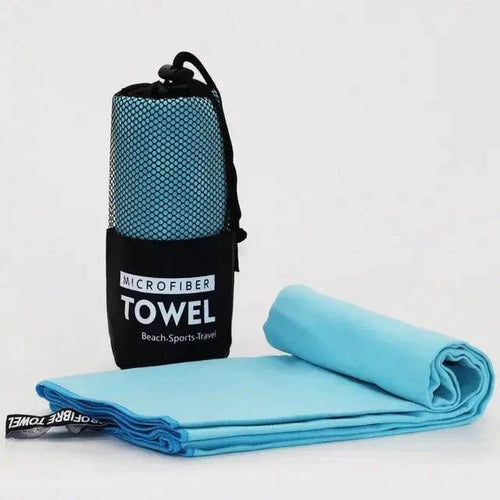 Mandotos Speedy Absorb Microfiber Towel spread out, showcasing lightweight, quick-drying fabric ideal for travel and outdoor activities.