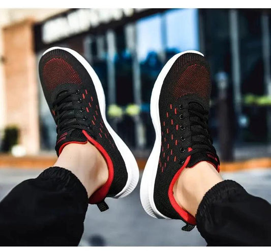 Mandotos Sports Flying Woven Cold Sticky Ultralight Casual Running Shoes with breathable fabric and sleek design