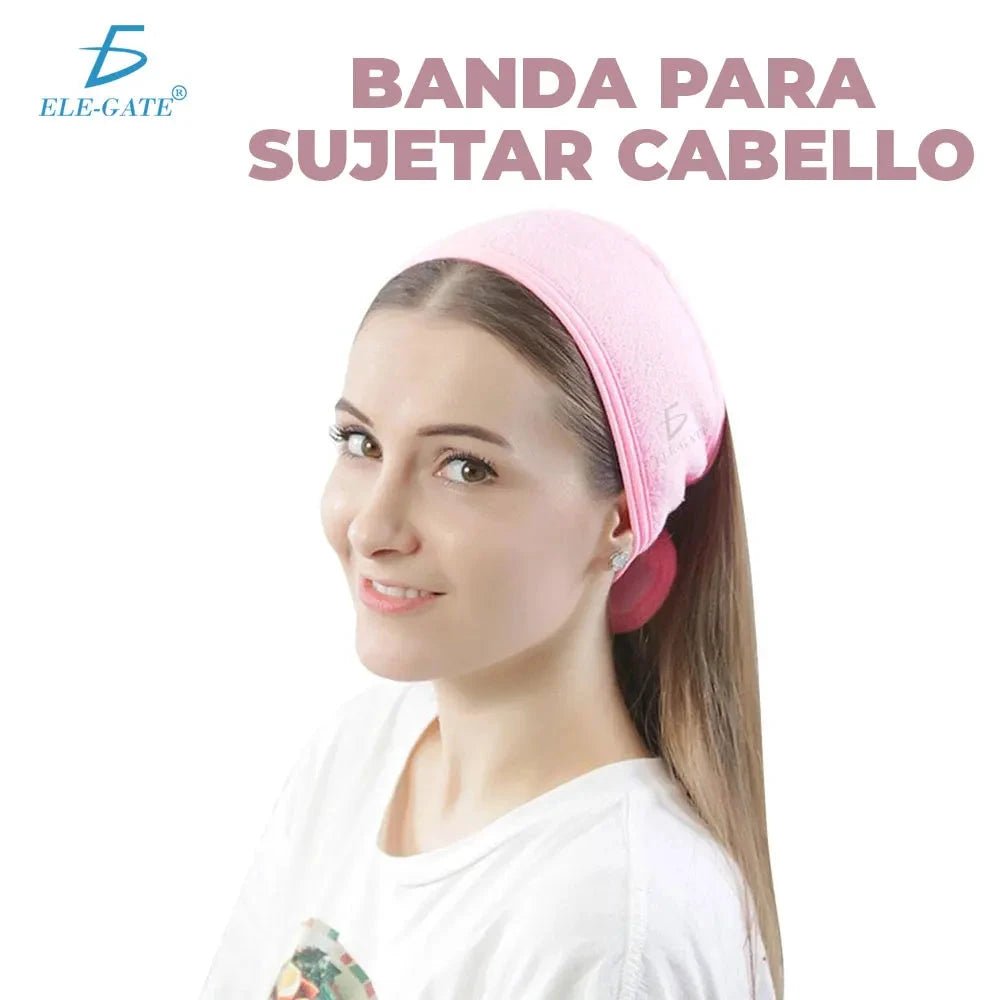 Mandotos sports headband sweat-absorbing hair band worn on a person's head during exercise, with a snug fit and moisture-wicking fabric.