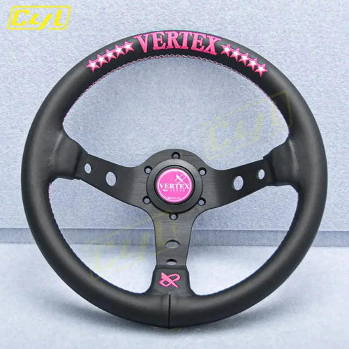 Mandotos sports leather steering wheel with ergonomic grip and sporty design for enhanced driving experience.