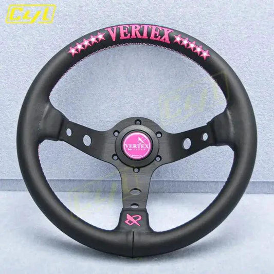 Mandotos sports leather steering wheel with ergonomic grip and stylish design for enhanced vehicle control and comfort.