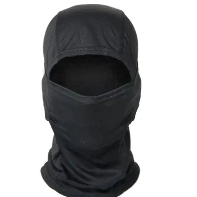 Mandotos Stealth Ops Camo Face Mask with camouflage pattern, breathable fabric, and adjustable straps for outdoor or tactical use.
