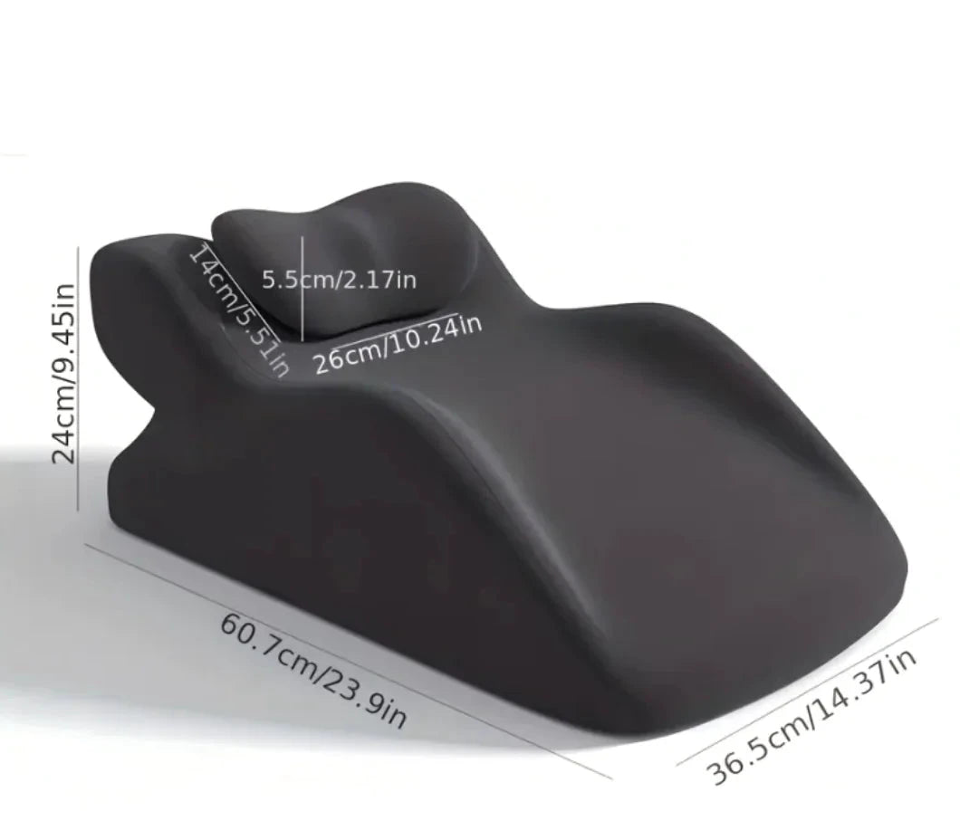 Mandotos stomach sleeper pillow with ergonomic design for comfortable side and stomach sleeping positions.