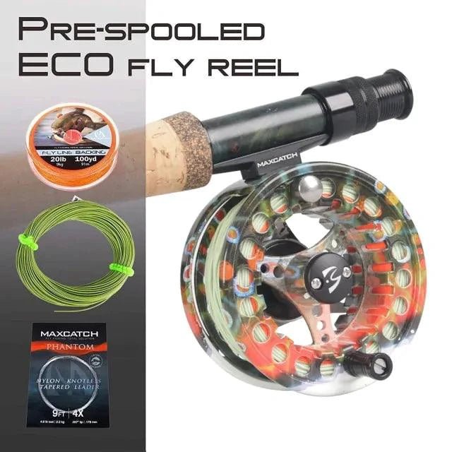 Mandotos Stream Master fishing reel with silver and black design, showcasing its handle and spool for freshwater or saltwater fishing.
