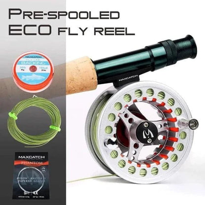Mandotos Stream Master fishing reel with stainless steel spool and ergonomic handle, ideal for freshwater and saltwater fishing.