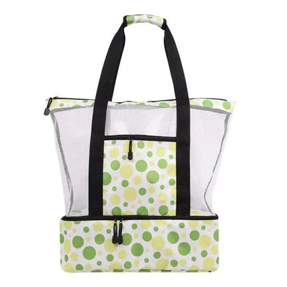 Mandotos summer beach cooler tote with insulated interior and sturdy handles for outdoor picnics and beach days.