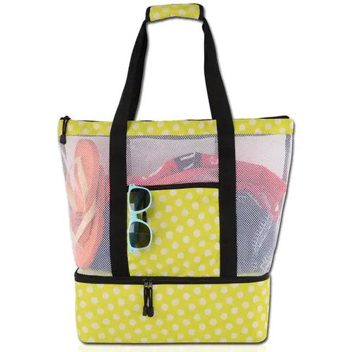 Mandotos Summer Beach Cooler Tote with insulated interior, durable fabric, and sturdy handles for easy carrying to the beach.