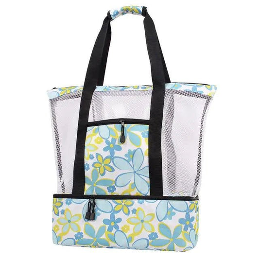 Mandotos summer beach cooler tote with insulated interior, lightweight design, and sturdy handles for outdoor picnics and beach trips.