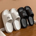Mandotos men's summer slippers with printed little bear design, non-slip soft indoor sandals for bathroom and casual wear.
