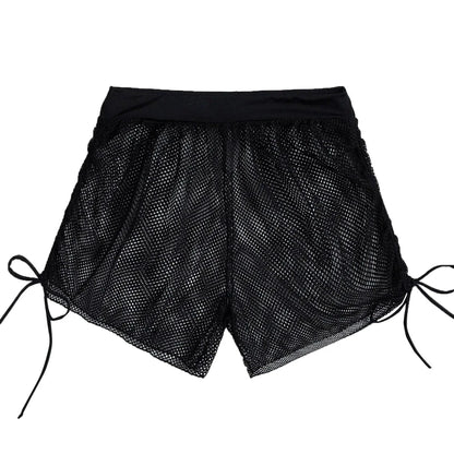 Mandotos SunnyVibes swimwear cover-up shorts with a relaxed fit, perfect for beach days and casual summer outings.