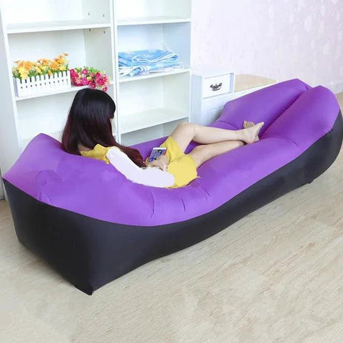 Mandotos SunScape Inflatable Lounger with durable fabric, designed for relaxing outdoors and easy to inflate for ultimate comfort.