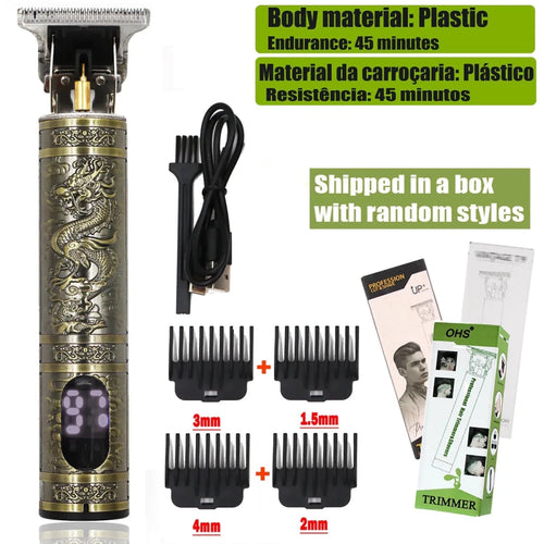 Mandotos T9 electric hair clipper with 0mm blade, beard and body trimmer for men's haircut, shaving, and grooming.