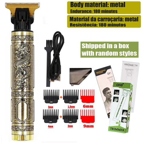 Mandotos T9 Hair Clipper and Beard Trimmer with 0mm blade for shaving, body grooming, and men's haircutting.
