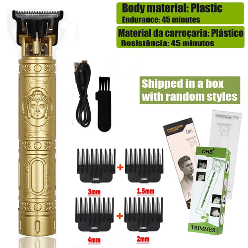 Mandotos T9 electric hair clipper with repair feature, beard shaver, body trimmer, and zero-gap barber haircut machine for men