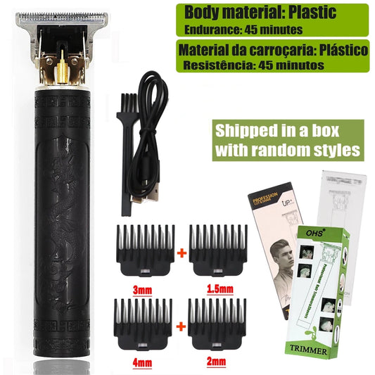 Mandotos T9 electric hair clipper with repair feature, beard shaver, body hair trimmer, and 0mm barber shaver for men's haircut.