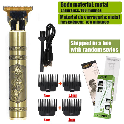 Mandotos T9 hair clipper and beard trimmer with 0mm shaving blade, electric men's haircut machine and barber shaver for body and facial hair.