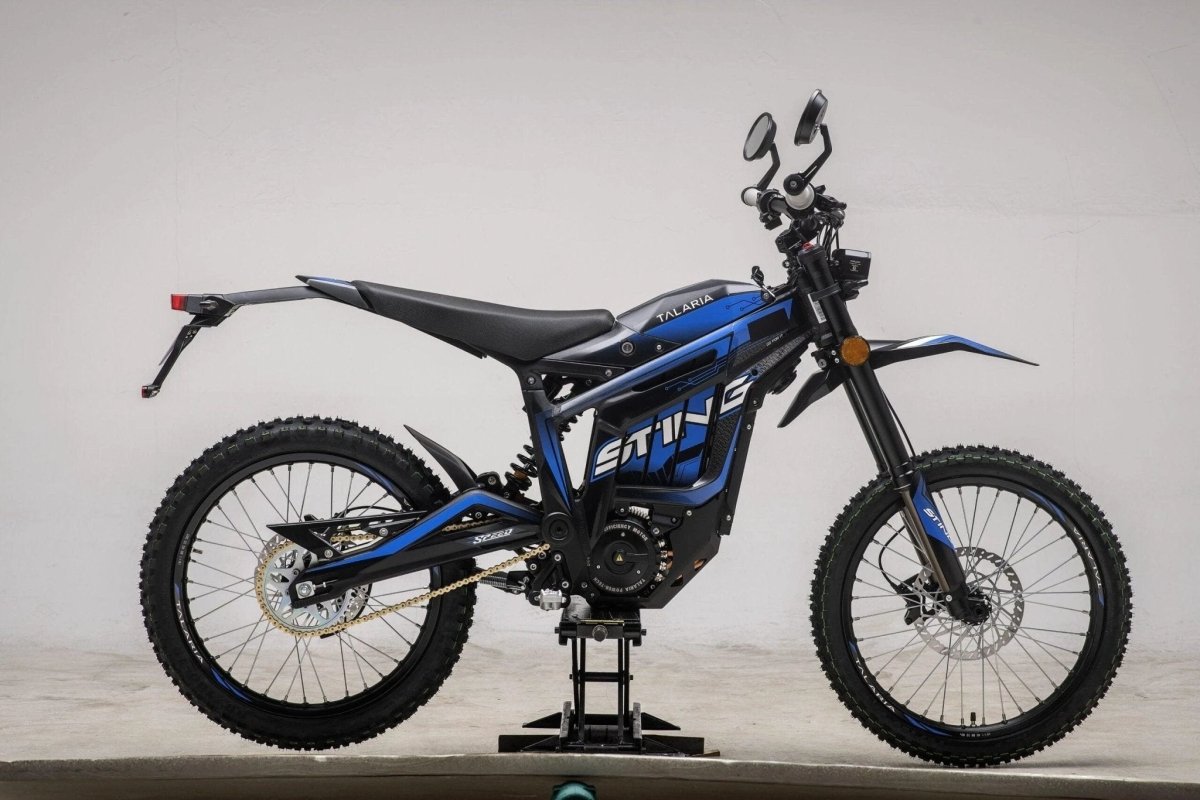 Mandotos Talaria off-road electric motorcycle with 4000w motor, 85km/h speed, 60V 45Ah battery, rugged design.