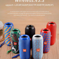 Mandotos TG117 Bluetooth portable waterproof TWS outdoor speaker with rugged design and built-in controls.