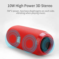 Mandotos TG117 Bluetooth portable waterproof TWS outdoor speaker with rugged design and built-in controls.