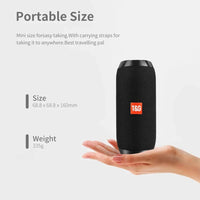 Mandotos TG117 Bluetooth portable waterproof outdoor speaker with TWS stereo sound and rugged design.