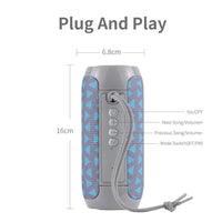 Mandotos TG117 Bluetooth speaker, portable waterproof TWS outdoor speaker with rugged design and built-in controls.