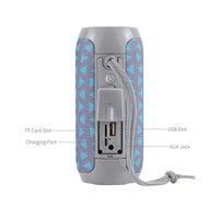 Mandotos TG117 Bluetooth portable waterproof TWS outdoor speaker showing its compact design and durable waterproof exterior