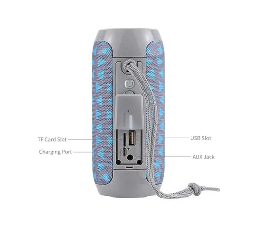 Mandotos TG117 Bluetooth portable waterproof TWS outdoor speaker showing its compact design and durable waterproof exterior