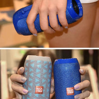 Mandotos TG117 Bluetooth portable waterproof TWS outdoor speaker with rugged design and built-in controls.