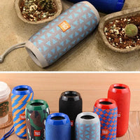 Mandotos TG117 Bluetooth portable waterproof TWS outdoor speaker with rugged design and compact size for outdoor use.