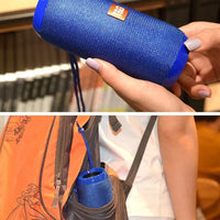 Mandotos TG117 Bluetooth portable waterproof TWS outdoor speaker with rugged design and built-in controls.